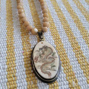 Vintage Dragon Pendant Necklace